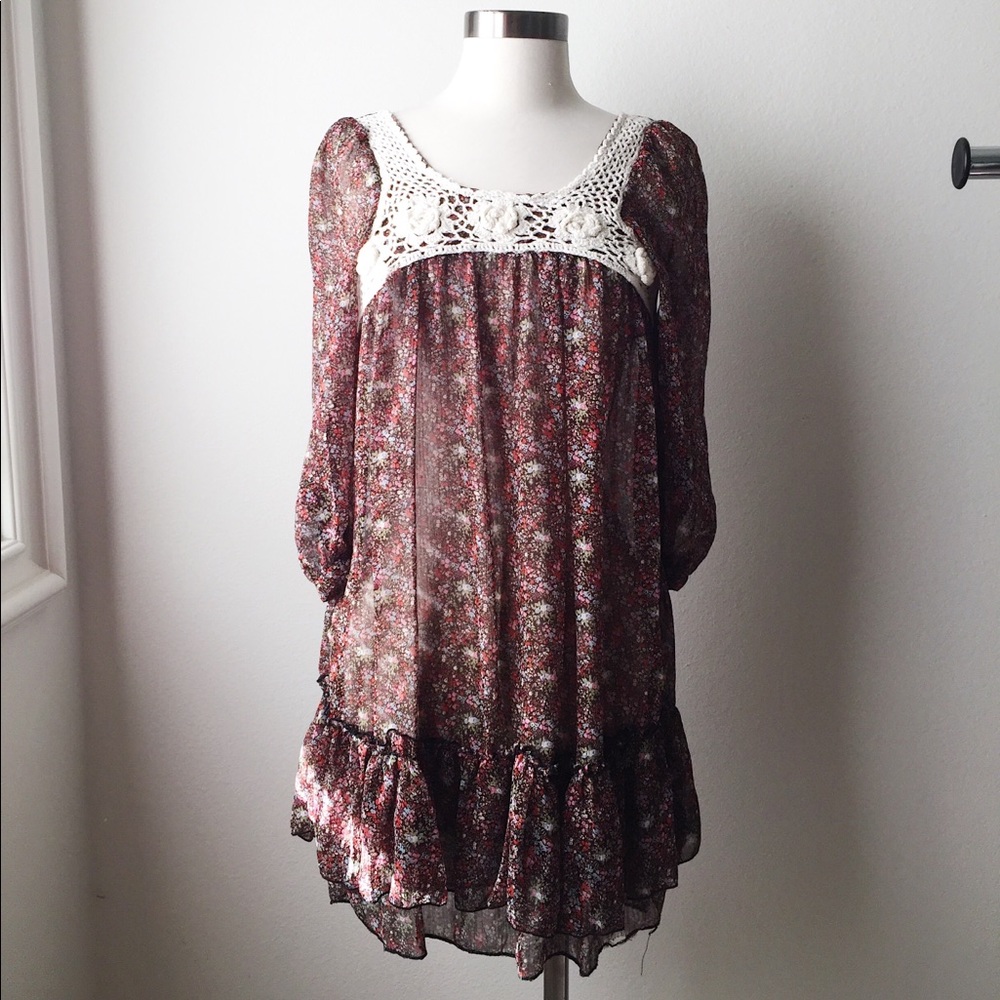 Sheer Floral Garden Dress